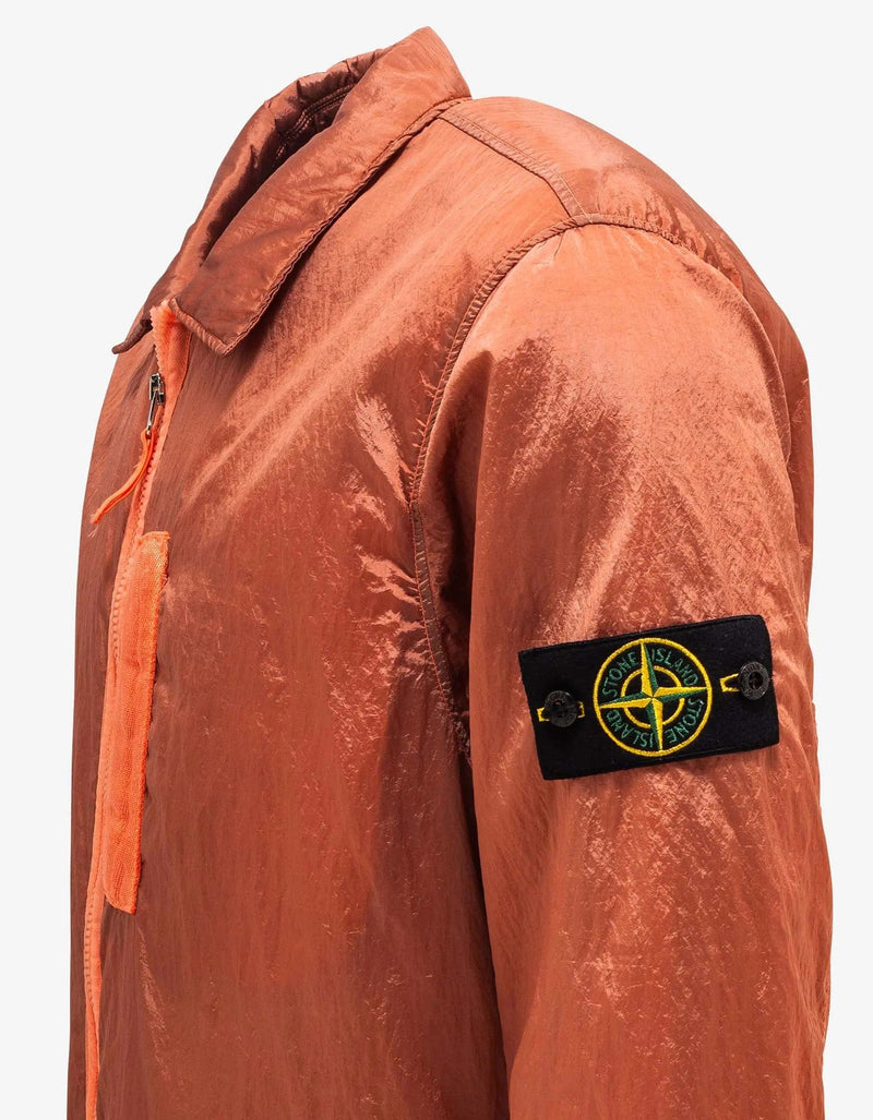 Stone island nylon metallic overshirt on sale