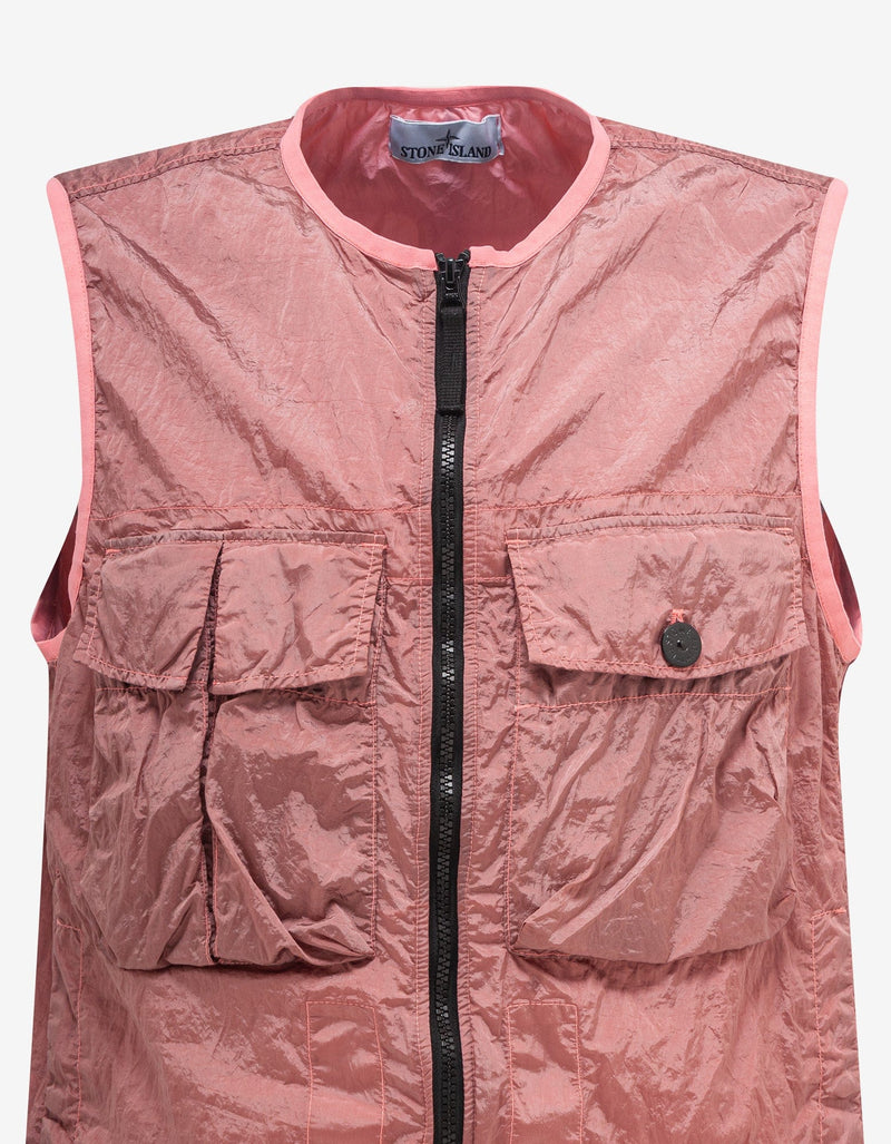 Stone Island Pink Nylon Metal Gilet