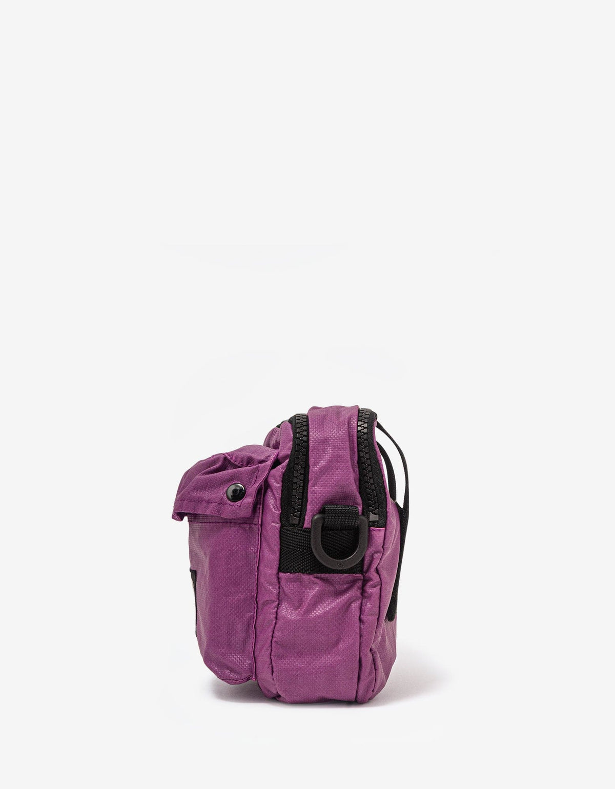 Stone Island Purple Mussola Gommata-TC Canvas Pouch Bag