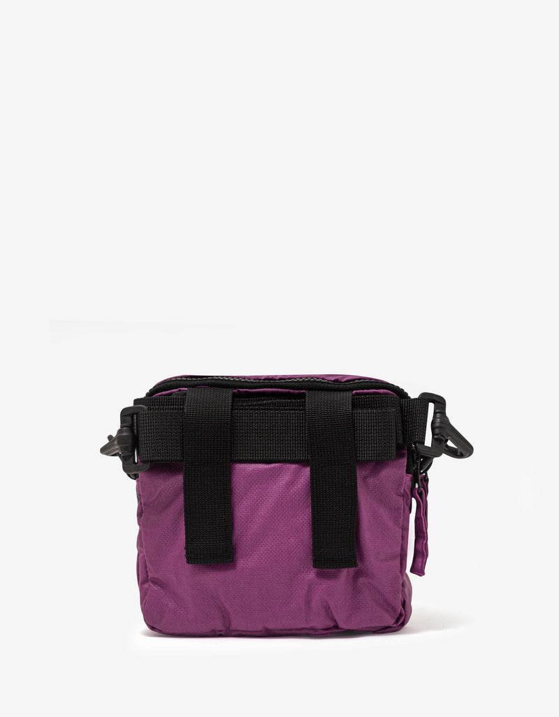 Stone Island Purple Mussola Gommata-TC Canvas Pouch Bag