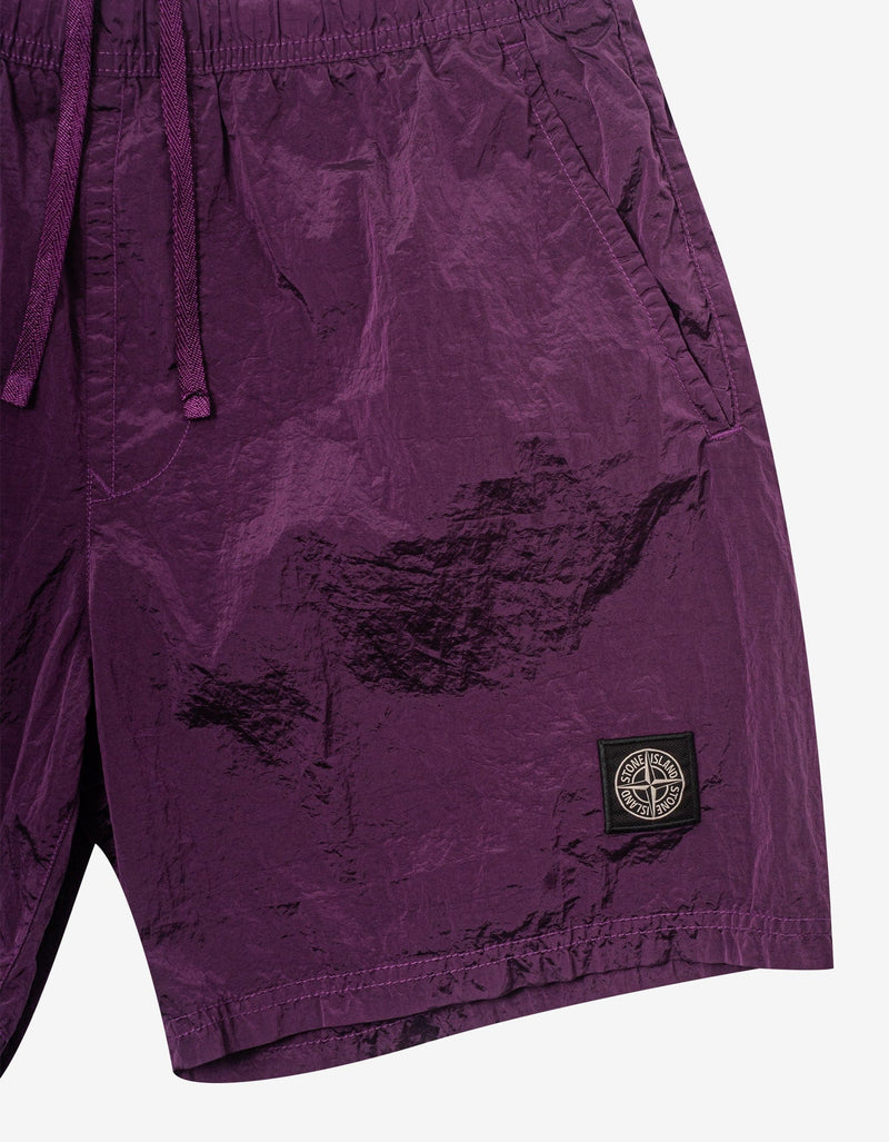 Stone Island Purple Nylon Metal Swim Shorts