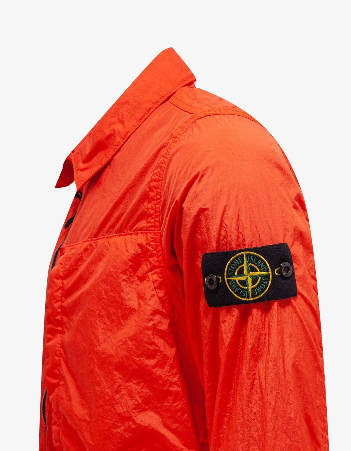 Stone Island Red Garment Dyed Nylon Overshirt