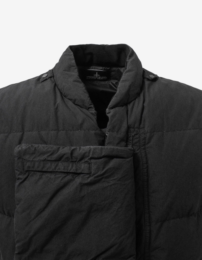 Stone Island Shadow Project Black Cotton-Nylon Poplin Down Jacket