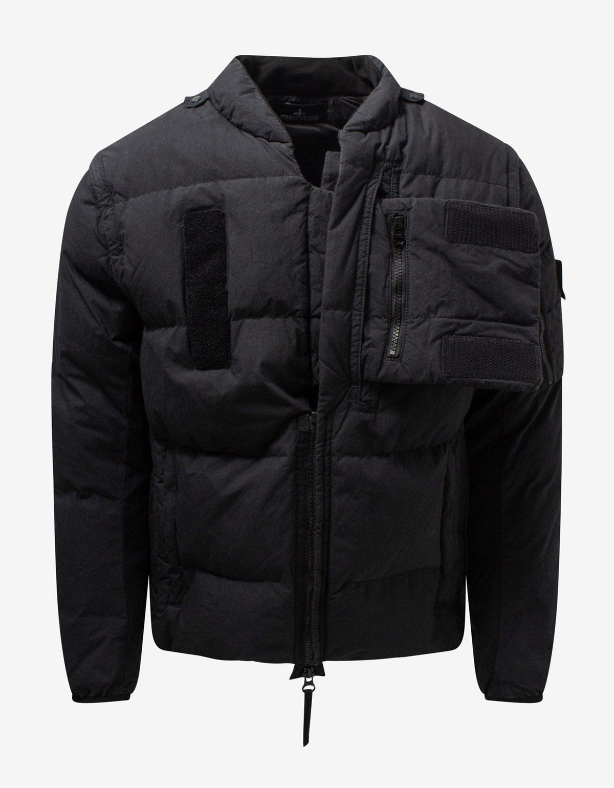 Stone Island Shadow Project Black Cotton-Nylon Poplin Down Jacket