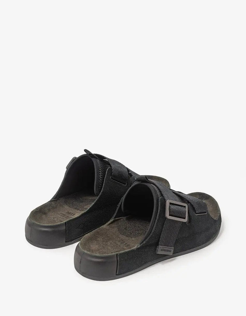 Stone Island Shadow Project Black Suede & Tape Sandals