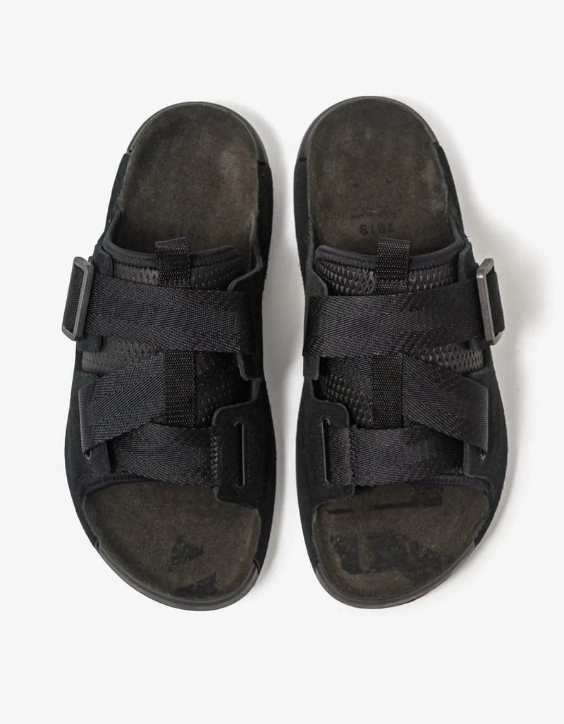 Stone Island Shadow Project Black Suede & Tape Sandals