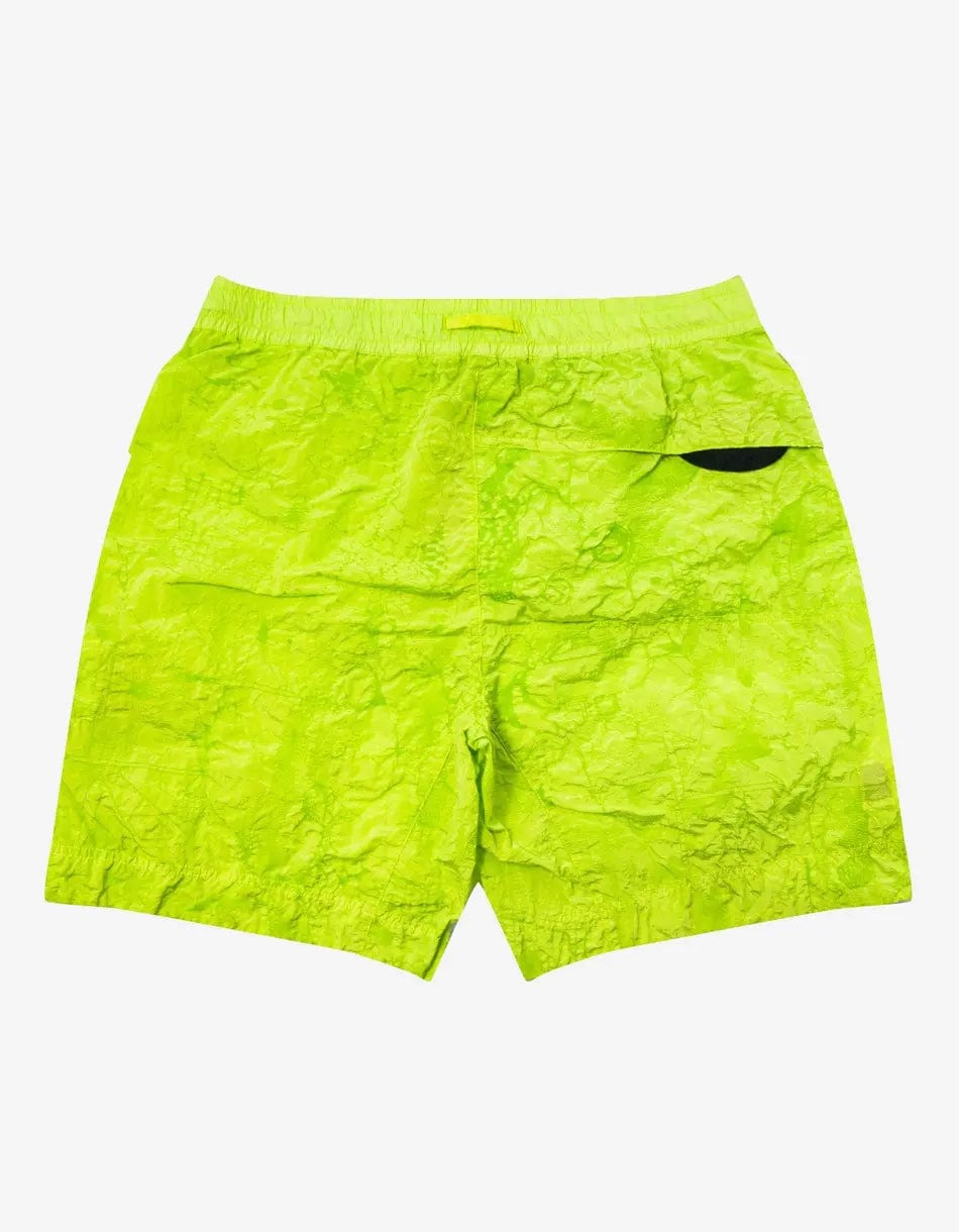 Stone Island Shadow Project Green Nylon Metal Waffle Swim Shorts