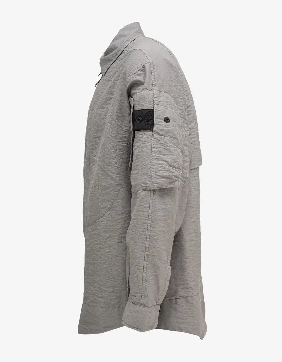 Stone Island Shadow Project Grey Overshirt Double Face CO/NY Monofilament