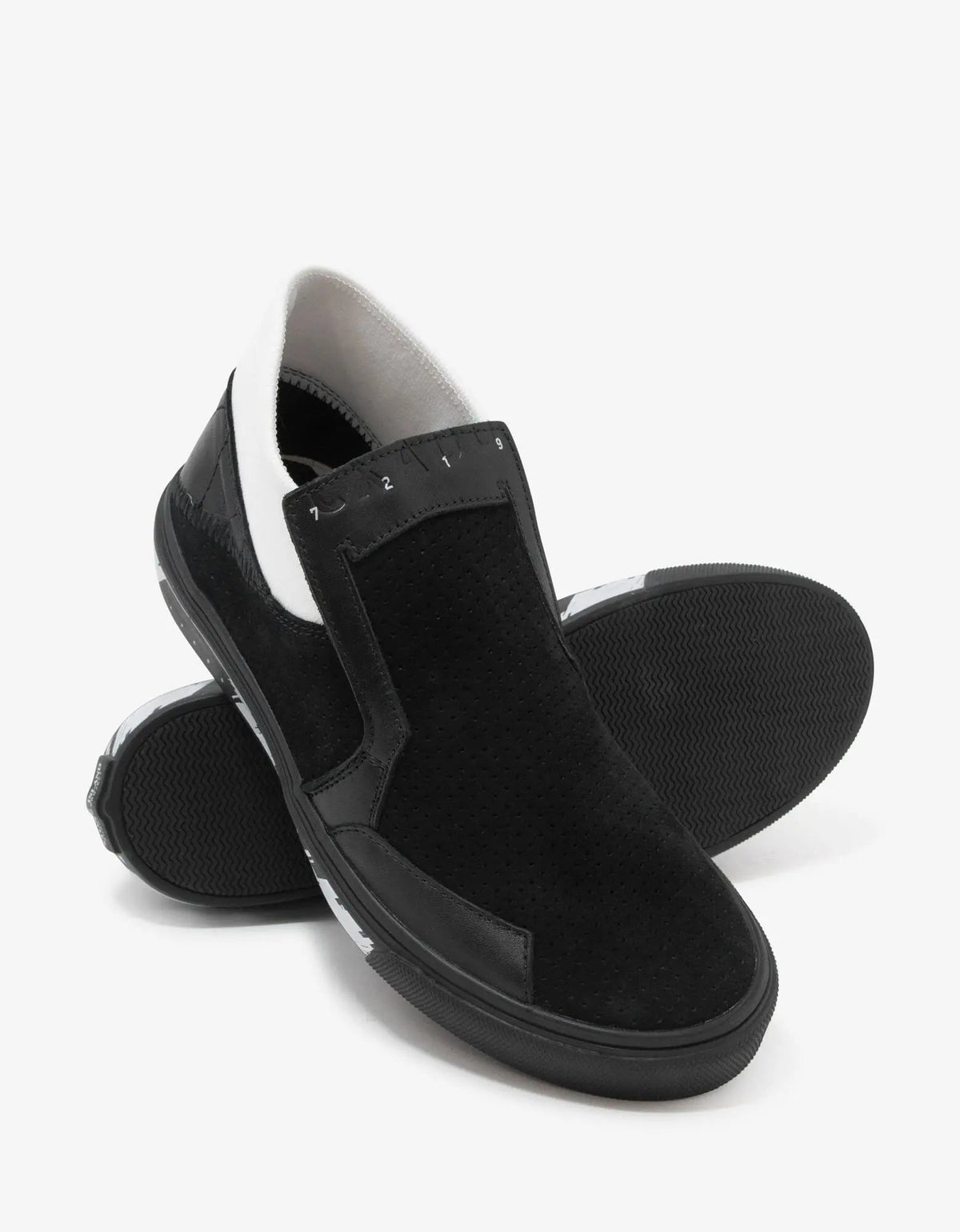 Stone Island Shadow Project Stone Island Shadow Project Black Leather Slip-On Trainers