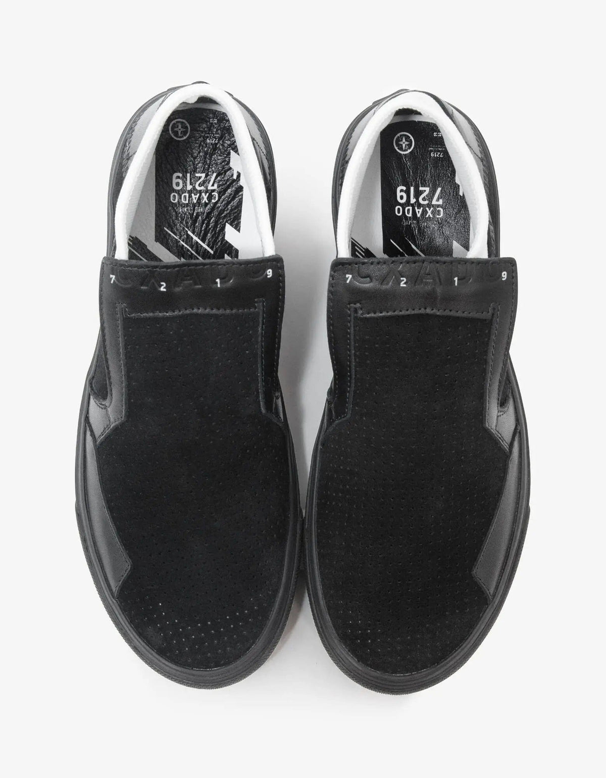 Stone Island Shadow Project Stone Island Shadow Project Black Leather Slip-On Trainers