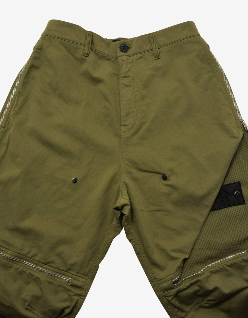 Stone Island Shadow Project Stone Island Shadow Project Green Vented Panel Trousers