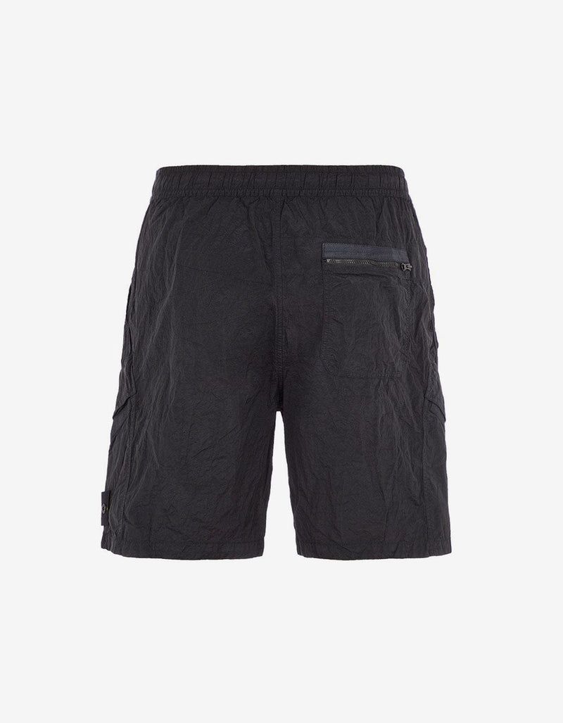 Stone Island Stone Island Black Nylon Metal Cargo Bermuda Shorts