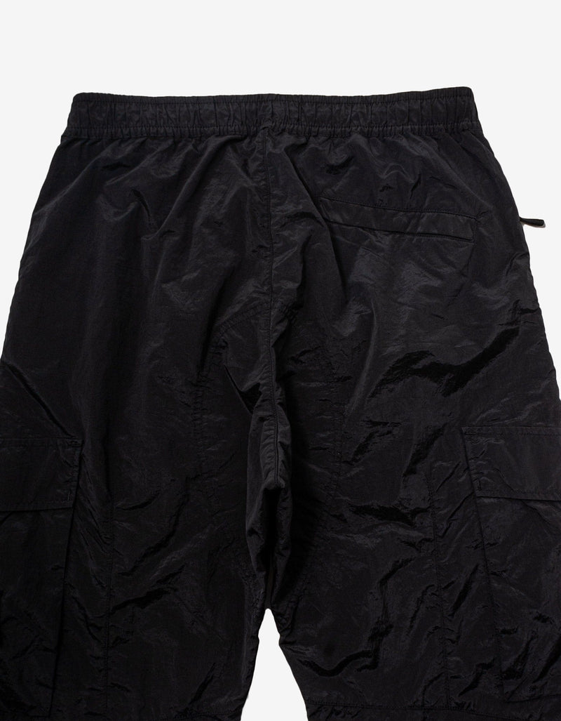 Stone Island Stone Island Black Nylon Metal Garment Dyed Cargo Trousers