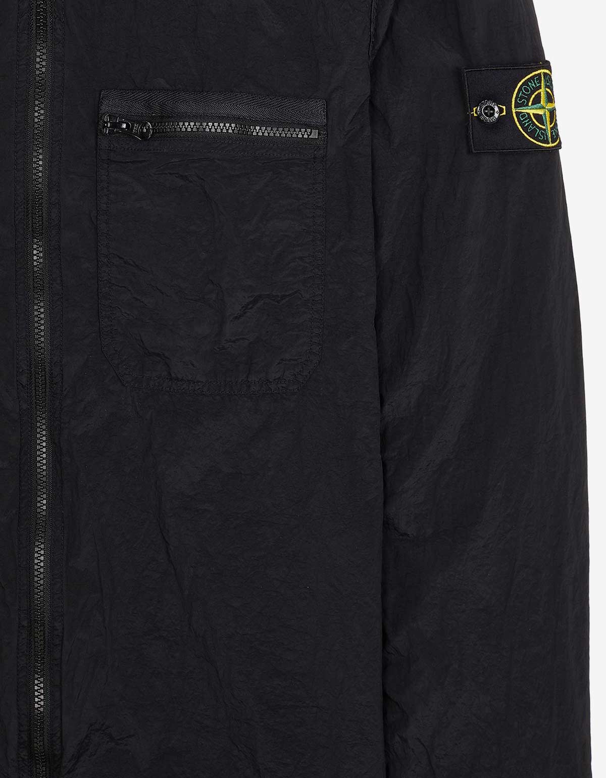 Stone Island Stone Island Black Nylon Metal Overshirt