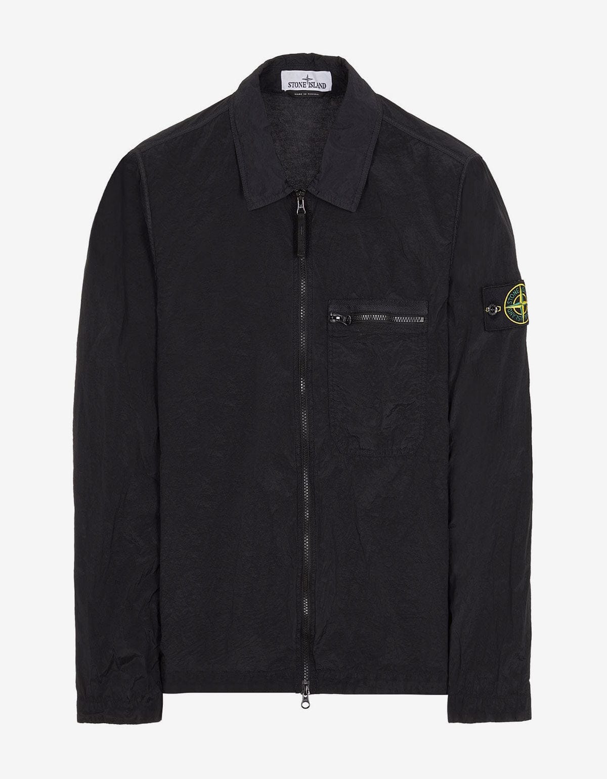 Stone Island Stone Island Black Nylon Metal Overshirt