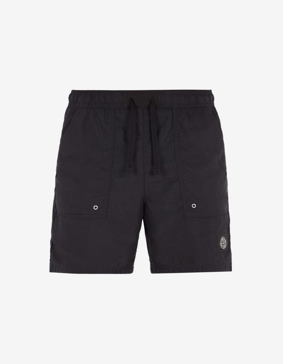 Stone island swim shorts black on sale