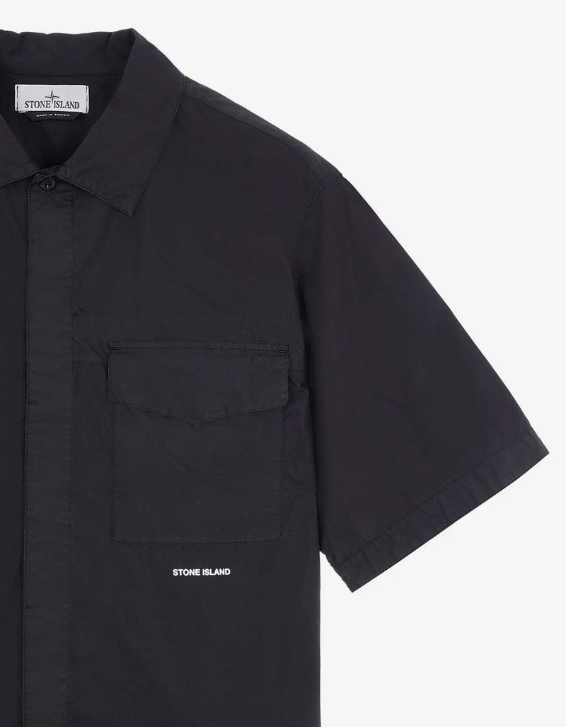 Stone Island Stone Island Blue Short Sleeve Overshirt