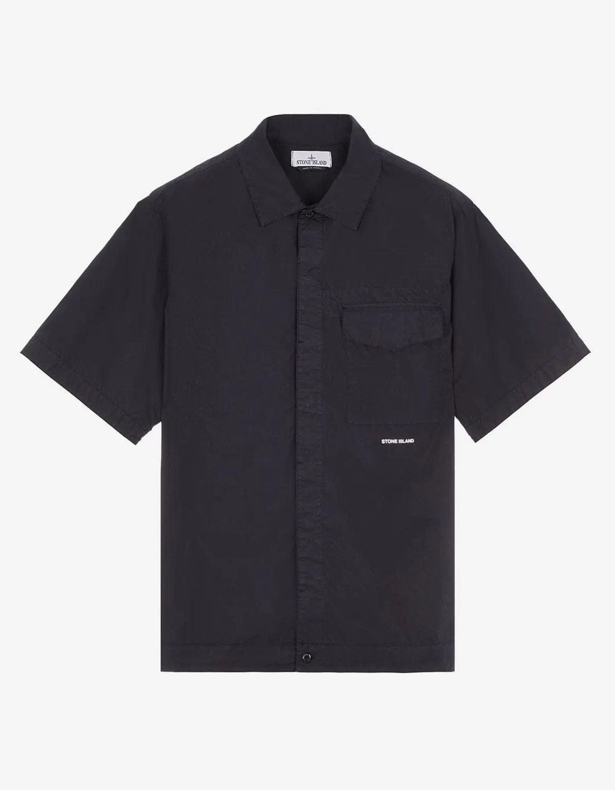 Stone Island Stone Island Blue Short Sleeve Overshirt