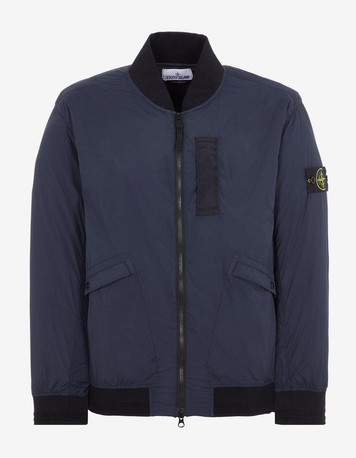 Stone Island Blue Skin Touch Nylon TC Bomber Jacket