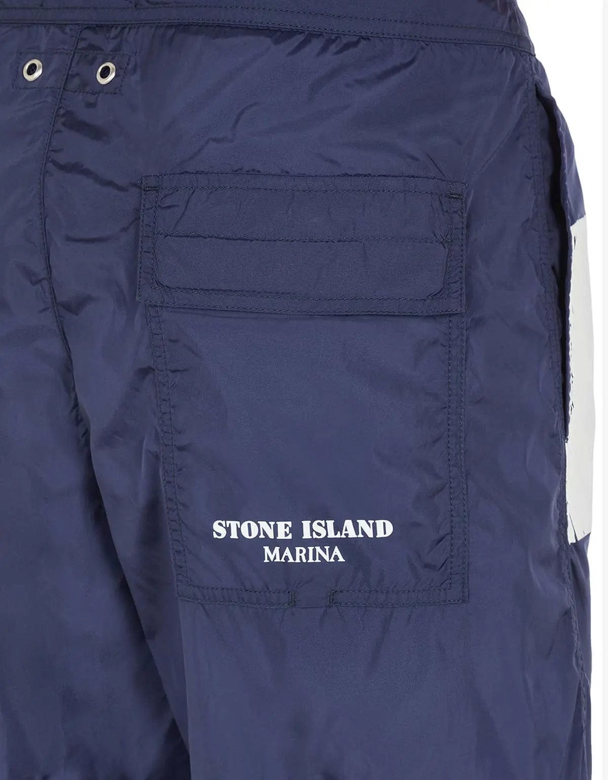 Stone Island Stone Island Blue Stripe Swim Shorts