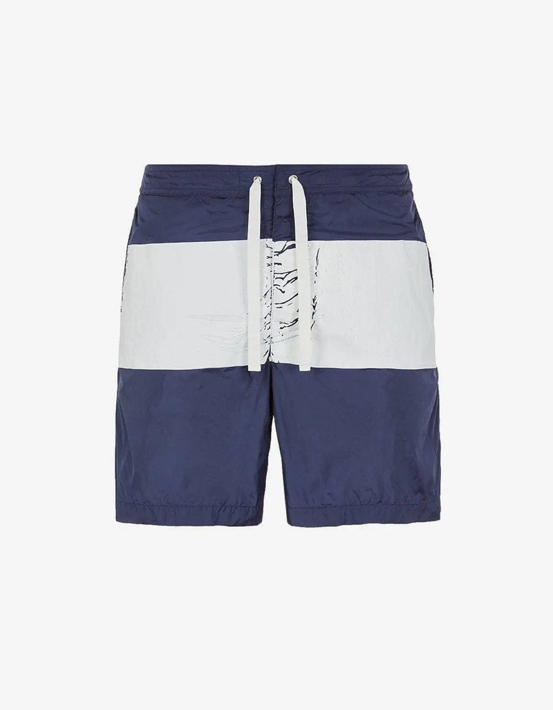 Stone Island Stone Island Blue Stripe Swim Shorts