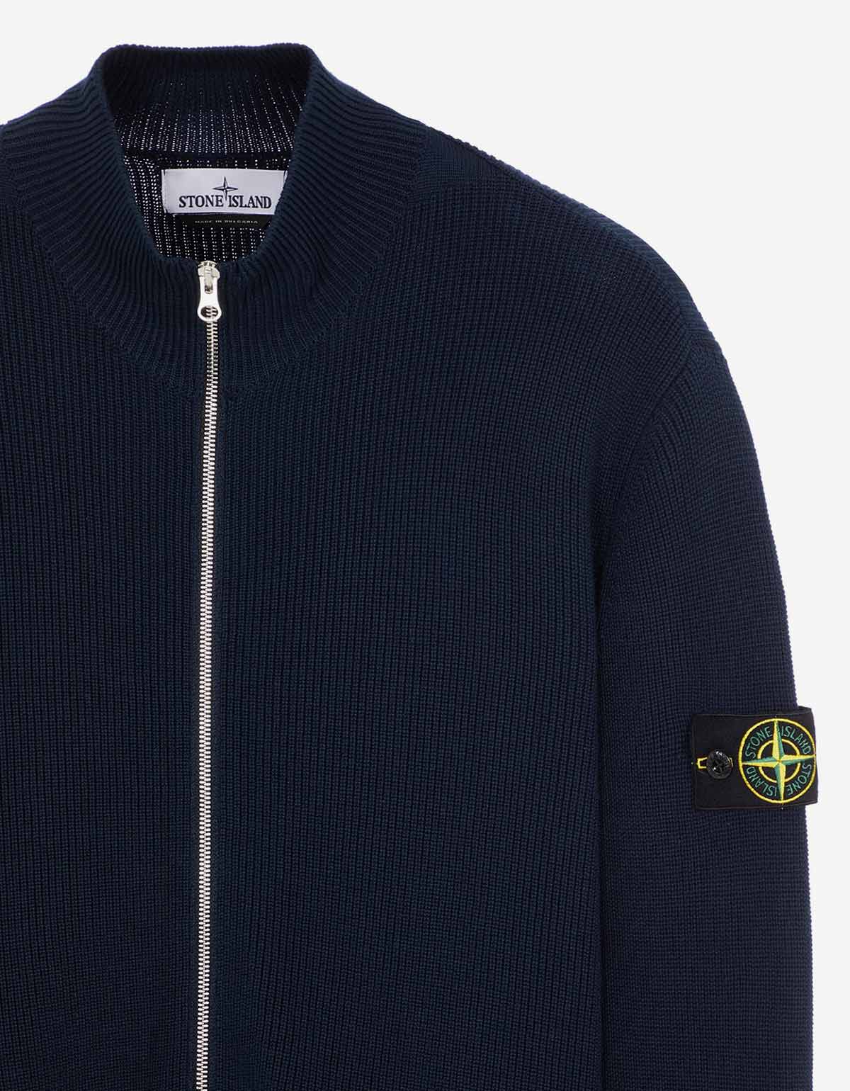 Stone Island Stone Island Blue Zip Cardigan