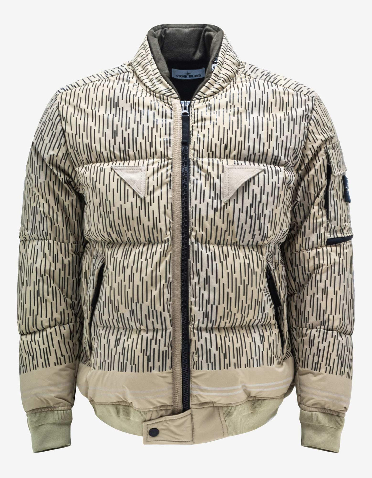 Stone Island Stone Island Ecru Naslan Light Watro Rain Camo Down Jacket