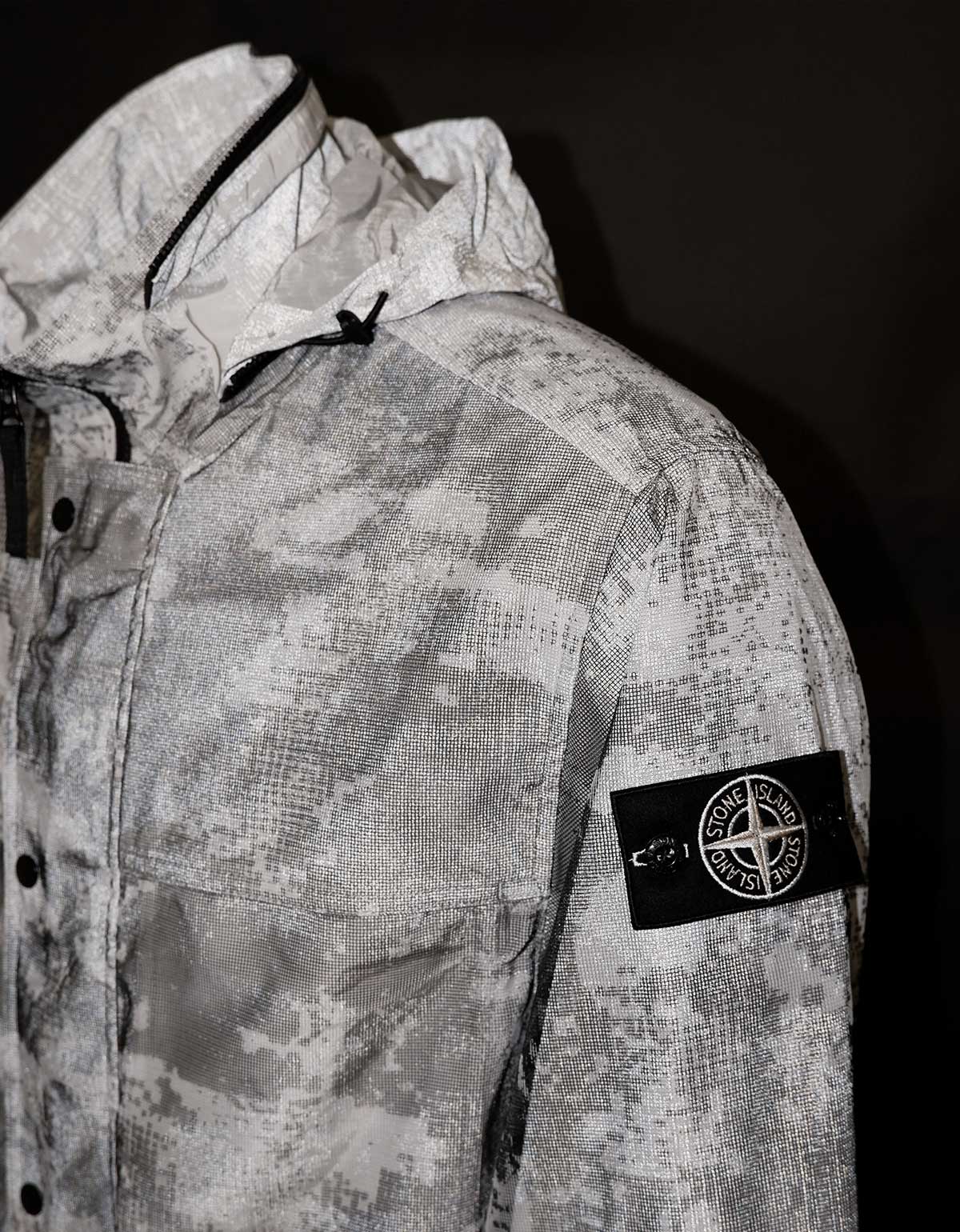 Grey stone island coat online