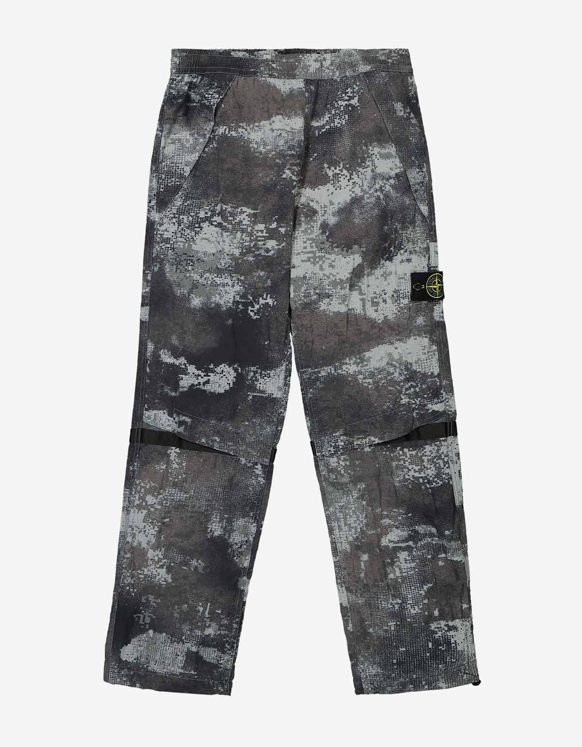 Stone Island Stone Island Grey Camo Mesh Trousers