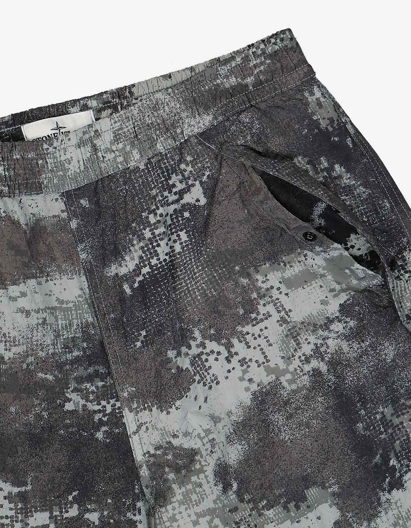 Stone Island Stone Island Grey Camo Mesh Trousers