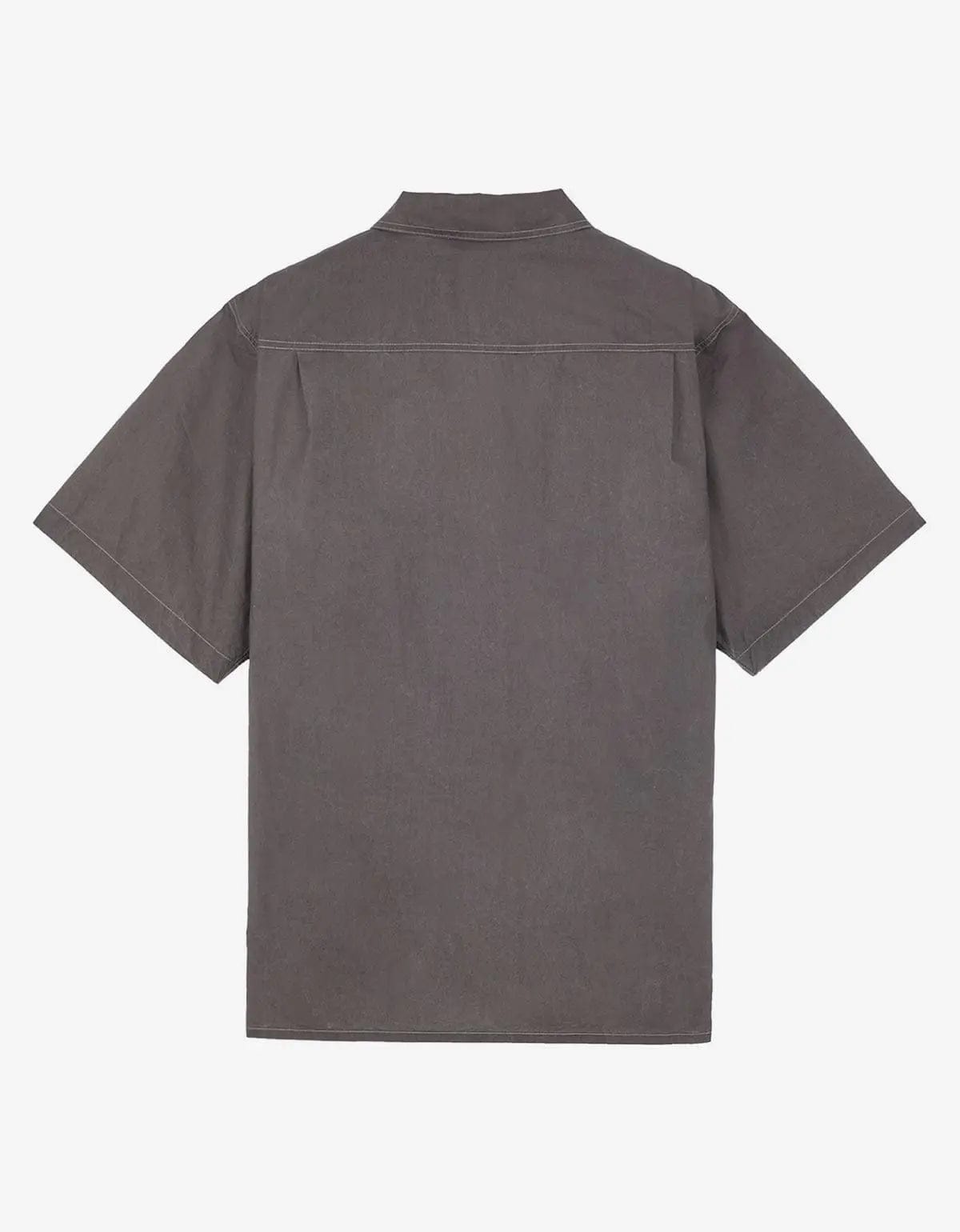 Stone Island Stone Island Grey Pleated Short Sleeve Overshirt