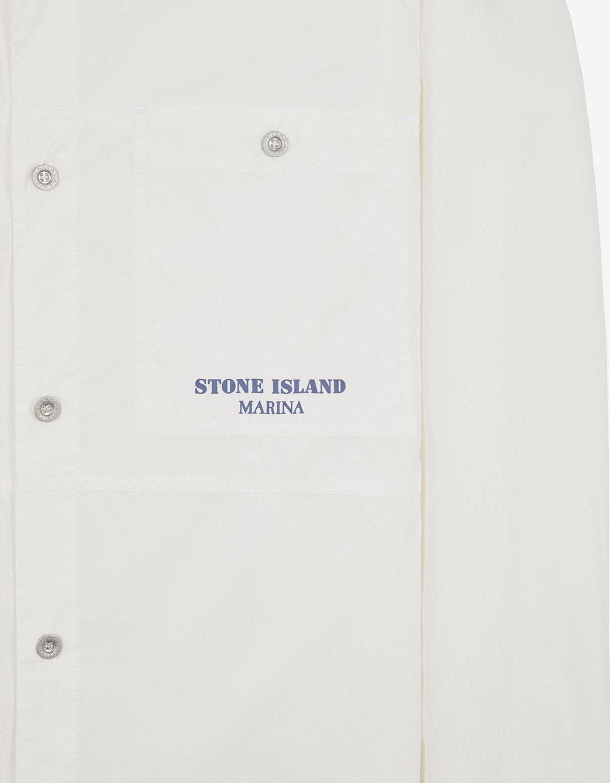 Stone Island Stone Island White Pleated Overshirt