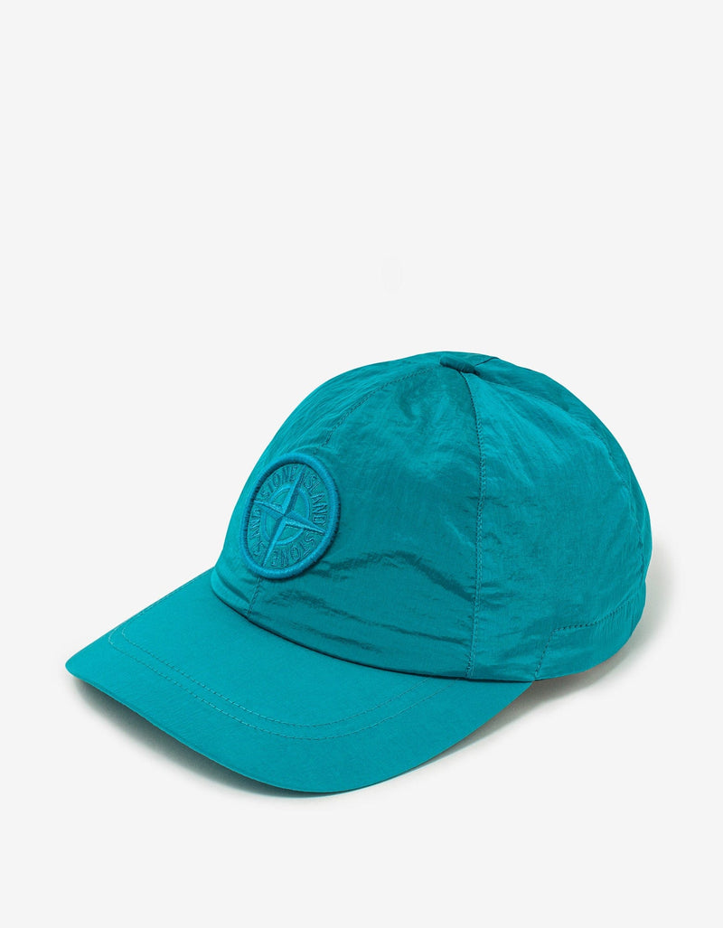 Stone Island Turquoise Nylon Metal Cap