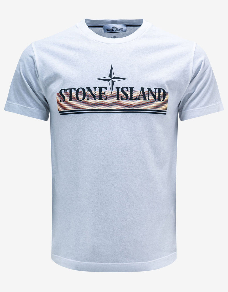 Stone Island White Tricromia One Print T-Shirt