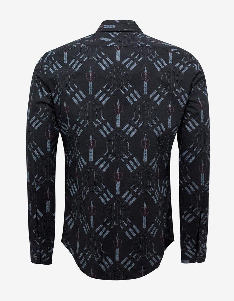 Valentino Black Loveblade Print Shirt