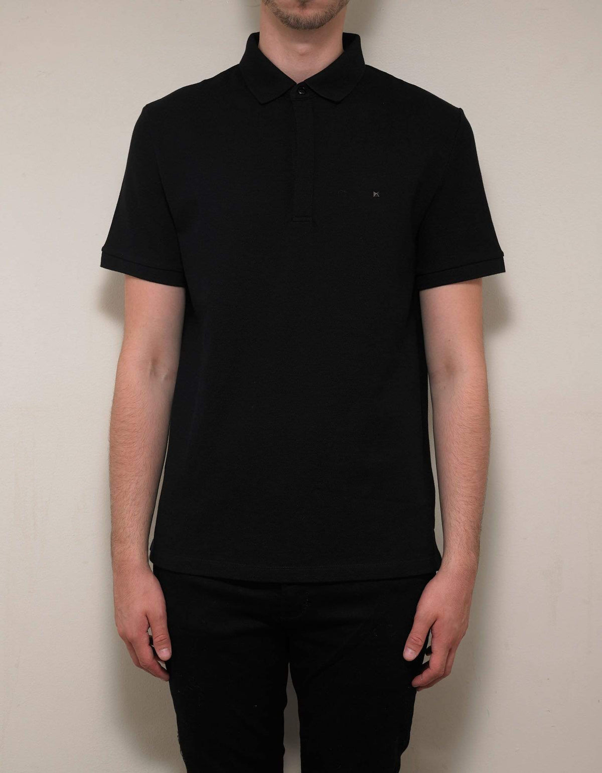 Valentino Black Polo T-Shirt with Rockstud