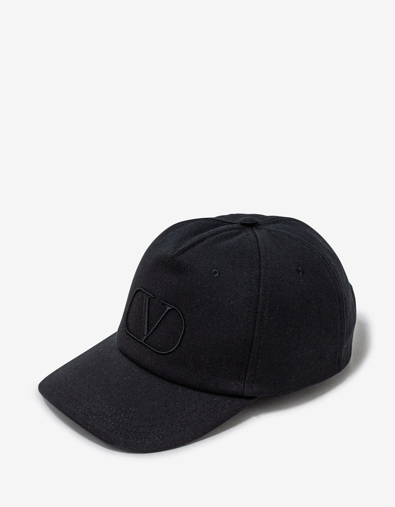 Valentino Black VLogo Signature Baseball Cap