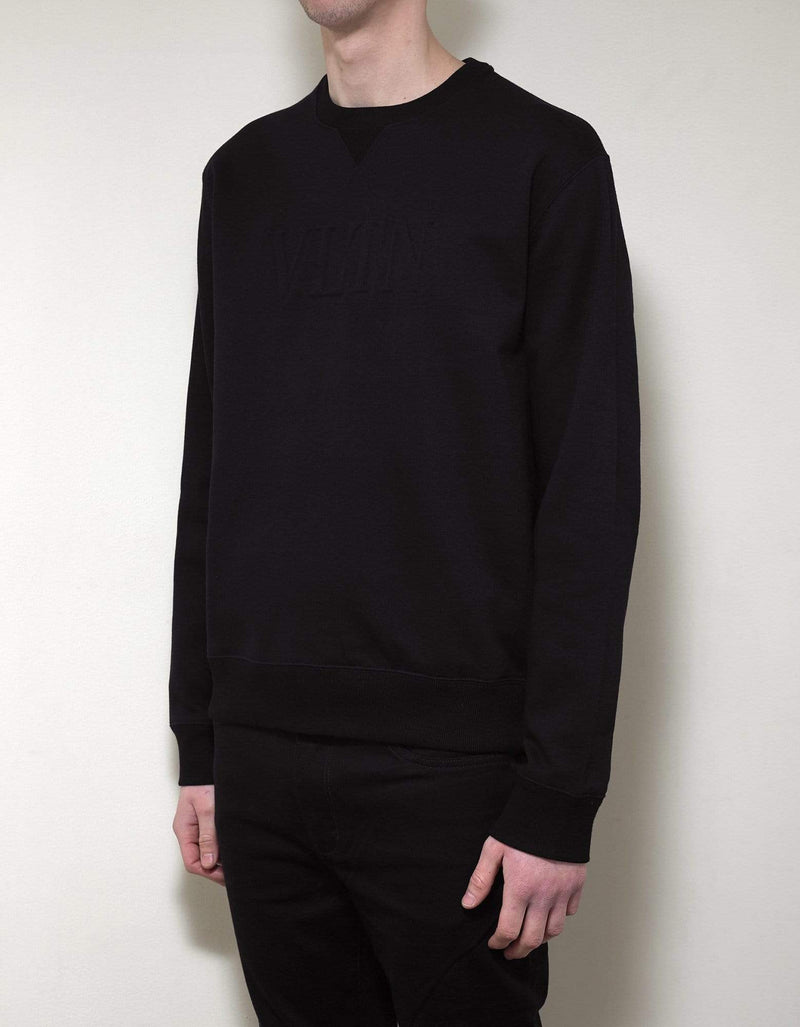 Valentino Black VLTN Logo Sweatshirt