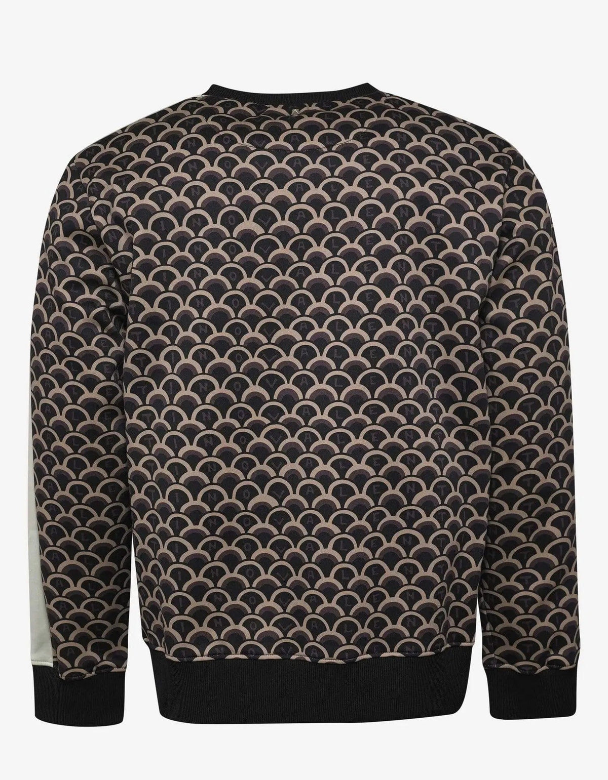 Valentino Garavani Black & Beige Logo Scale Print Sweatshirt