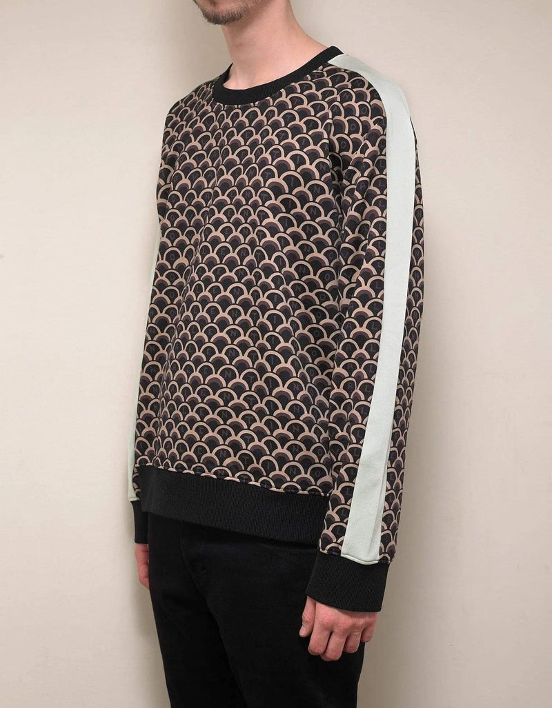 Valentino Garavani Black & Beige Logo Scale Print Sweatshirt