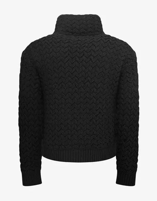 Valentino Garavani Black High-Neck Wool Knit Jumper