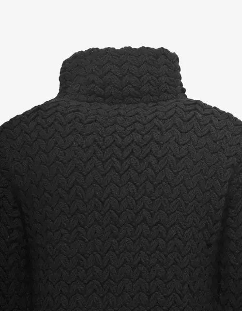 Valentino Garavani Black High-Neck Wool Knit Jumper