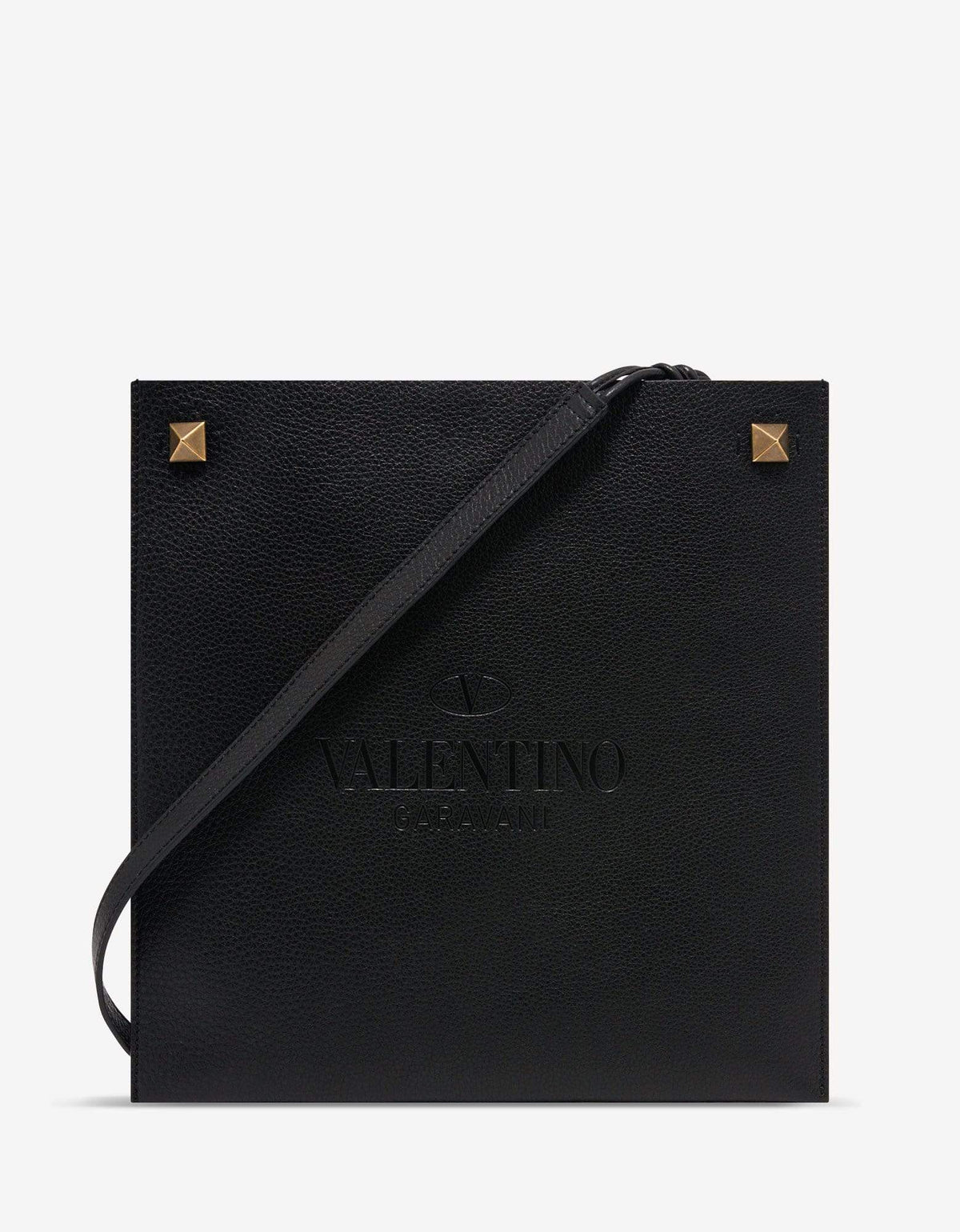 Valentino Garavani Black Identity Leather Crossbody Bag