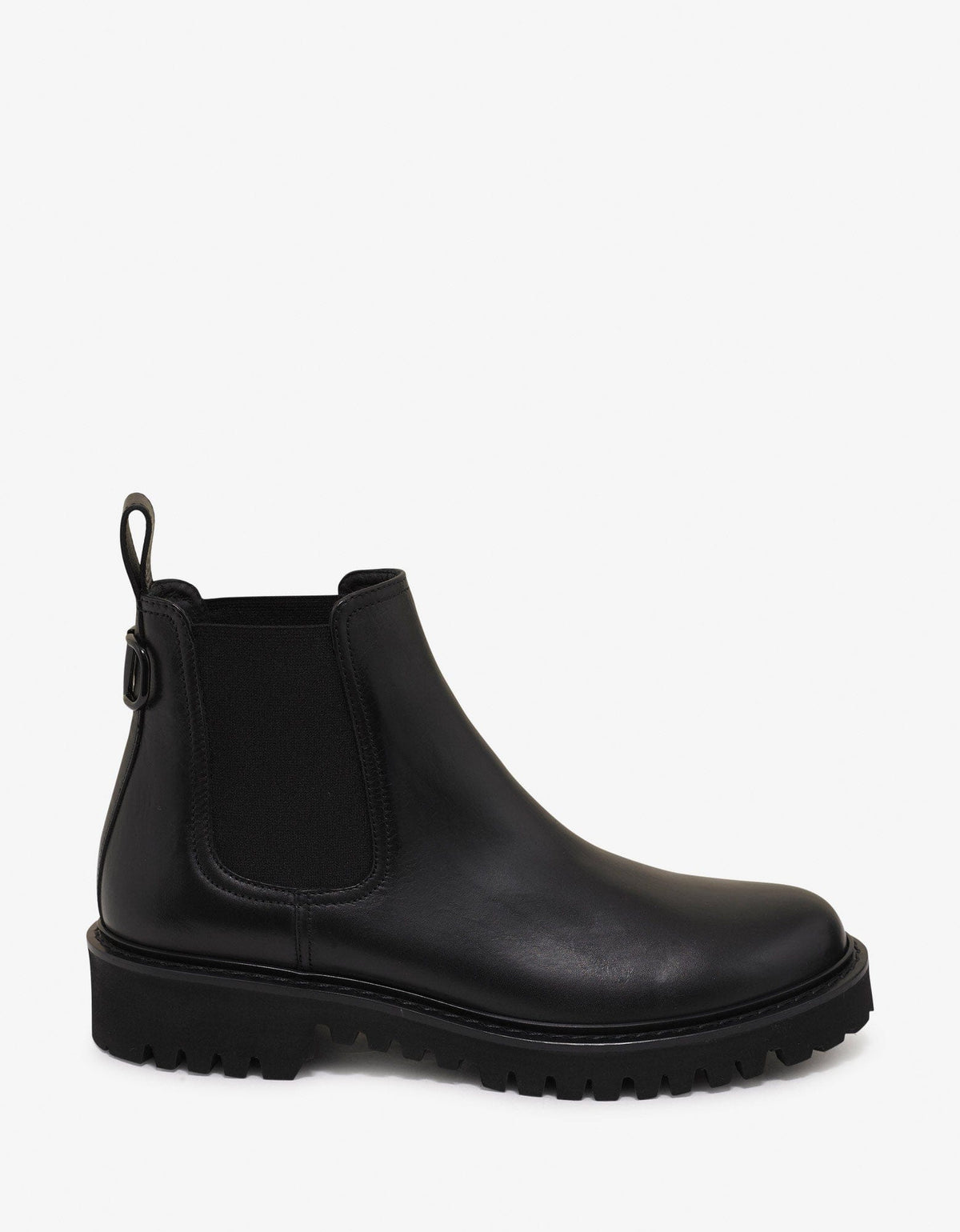 Valentino Garavani Black Logo Badge Chelsea Boots