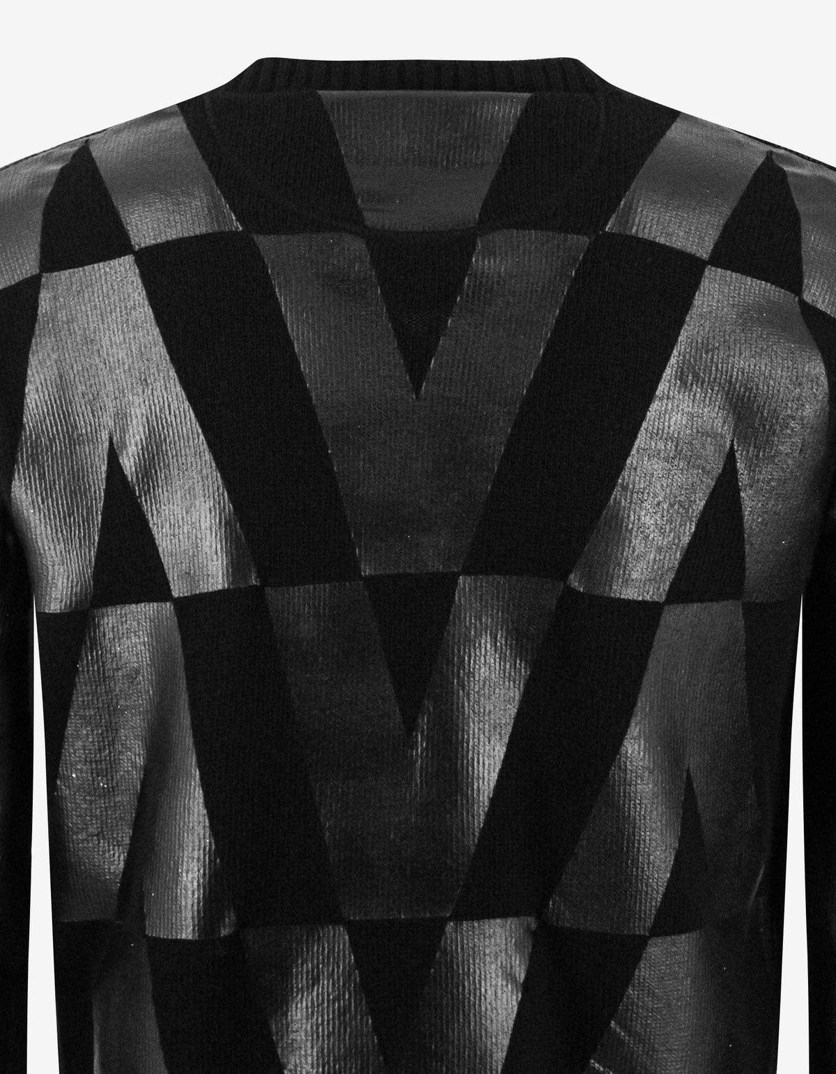 Valentino Garavani Black Logo Monogram Print Sweater