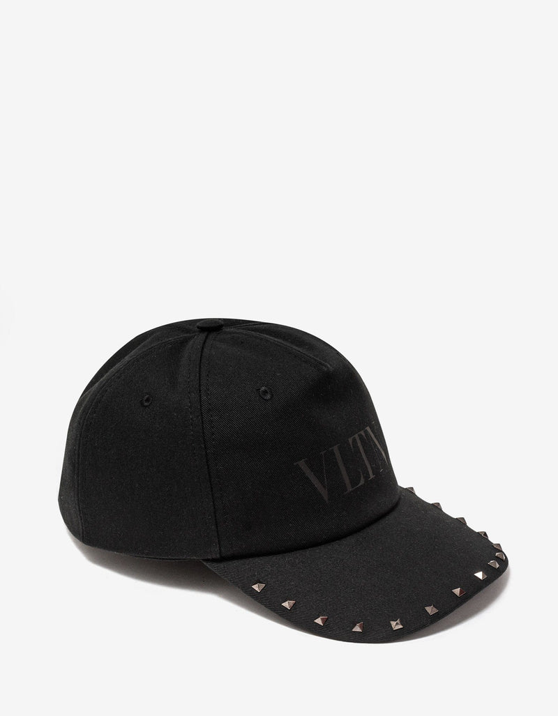 Valentino Garavani Black Rockstud Baseball Cap