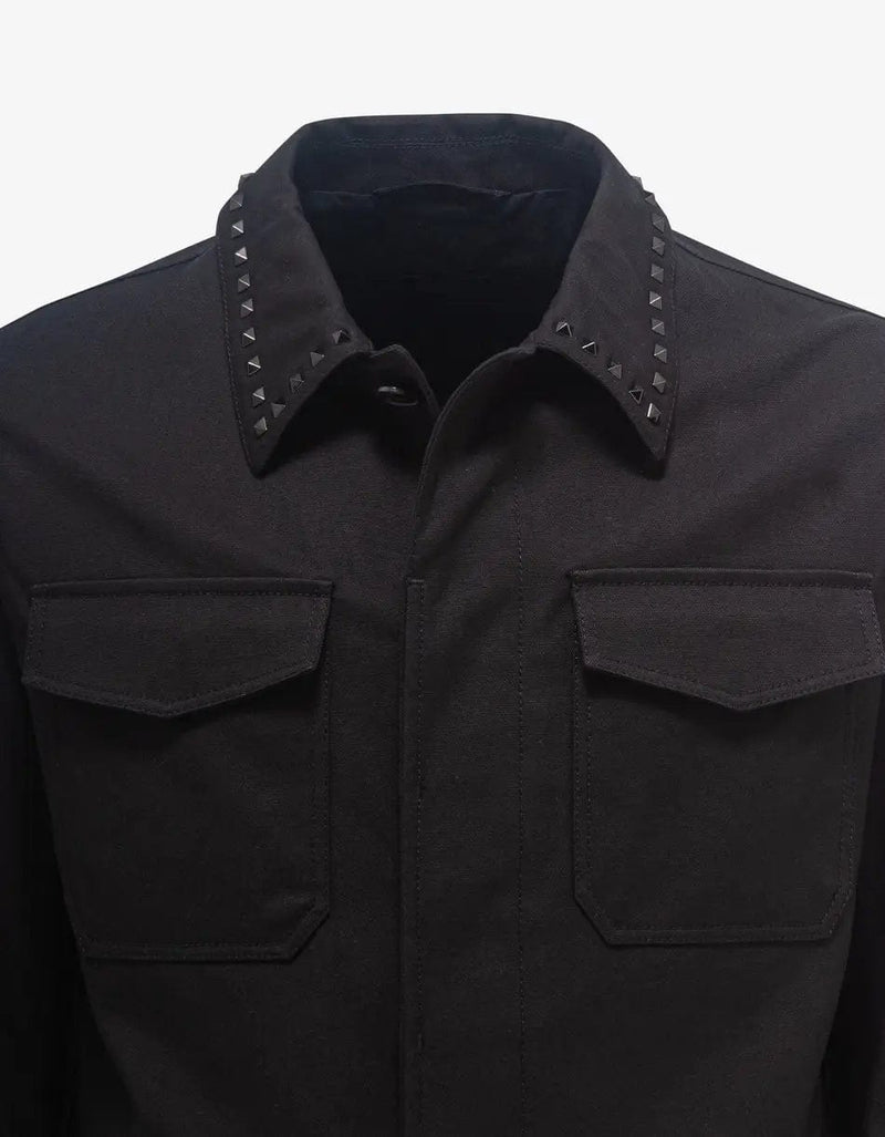 Valentino Garavani Black Untitled Stud Overshirt