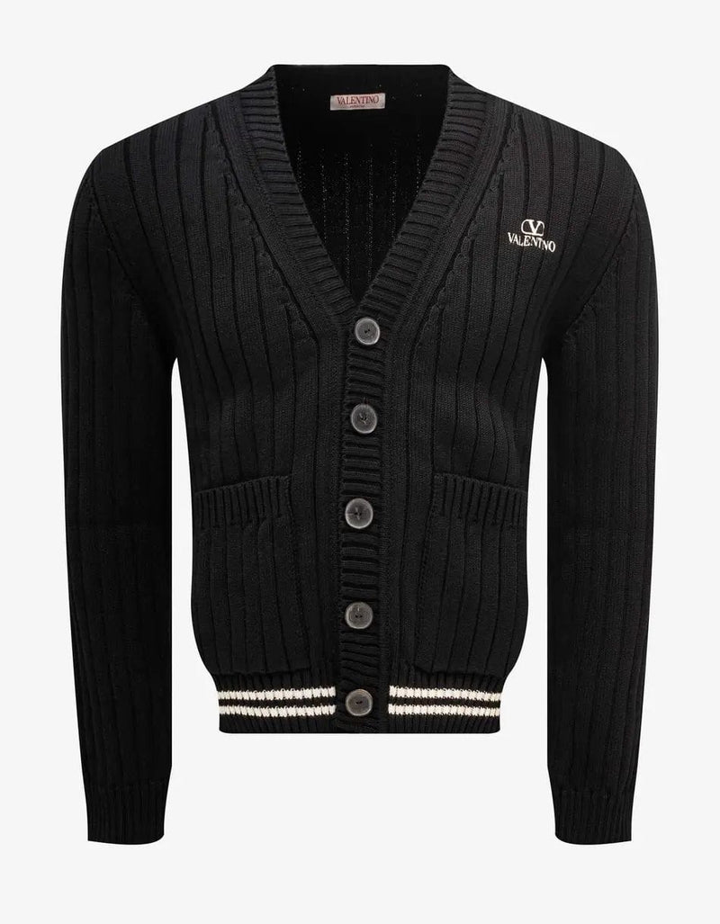 Valentino Garavani Black VLogo Cardigan