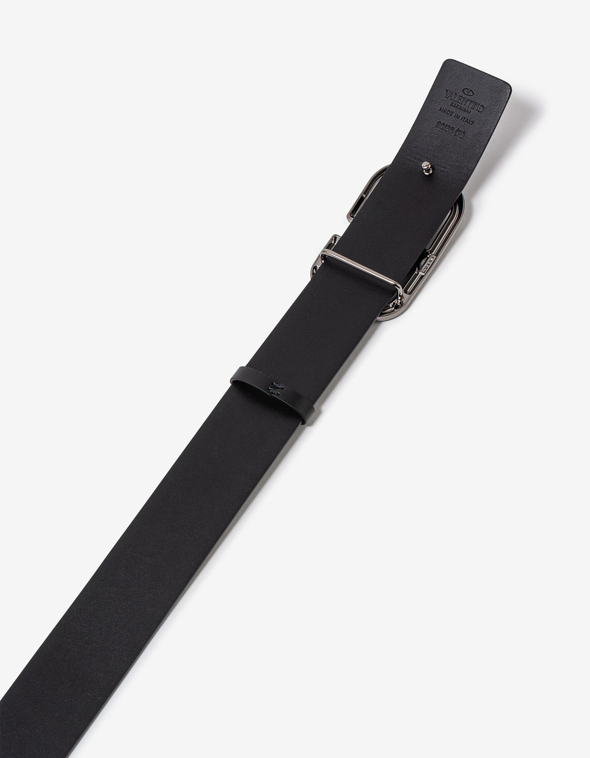 Valentino Garavani Black VLogo Signature Buckle Belt 35MM