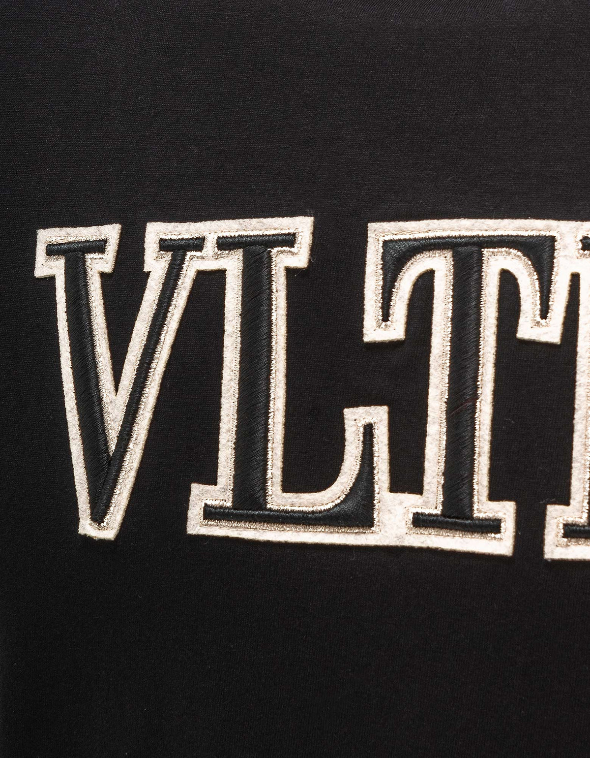 Valentino Garavani Black VLTN Embroidered T-Shirt